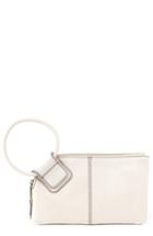 Hobo Sable Calfskin Leather Clutch - White