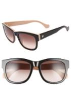 Women's Balenciaga 54mm Retro Sunglasses - Shiny Black/ Nude/ Brown