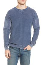 Men's Rvca Distressed Sweatshirt, Size - Blue