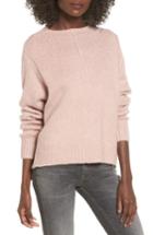 Women's Leith Fuzzy Side Slit Sweater, Size - Pink
