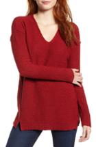 Women's Caslon Boucle Tunic Sweater - Red
