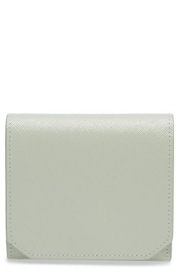 Women's Nordstrom Trifold Leather Envelope Wallet - Green