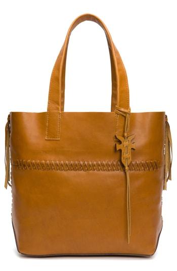 Frye Carson Whipstitch Calfskin Leather Tote - Brown