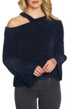 Women's 1.state Split Neck Chenille Sweater