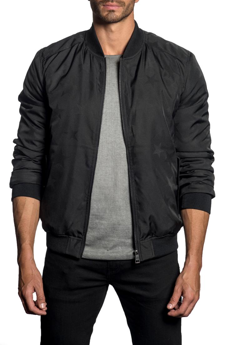 Men's Jared Lang Star Print Bomber Jacket