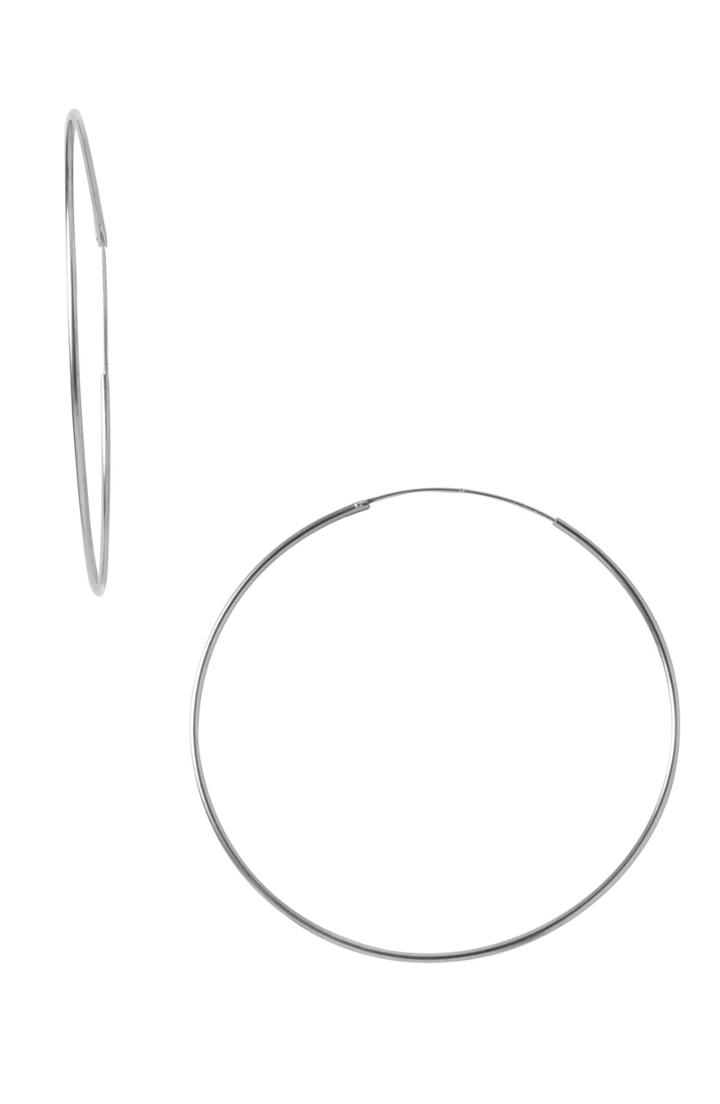 Women's Argento Vivo Extra Large Endless Hoop Earrings