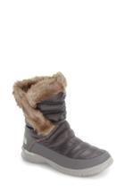 Women's The North Face Microbaffle Waterproof Thermoball Insulated Winter Boot M - Grey