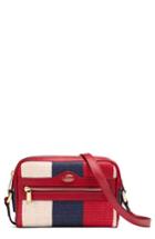 Gucci Ophidia Washed Cotton Stripe Mini Bag - Red