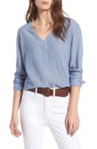 Women's Treasure & Bond Tie Back Shirt, Size - Blue