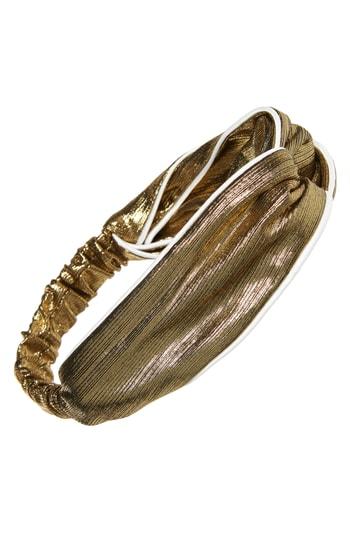 Cara Lame Twist Head Wrap, Size - Metallic