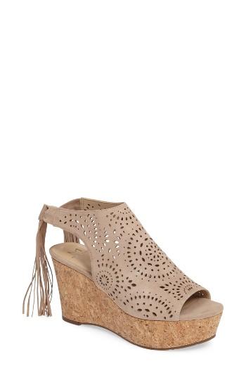 Women's Marc Fisher D Stacie Wedge, Size 5 M - Brown