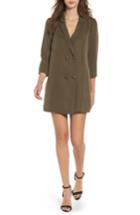 Women's Lovers + Friends Double Breasted Shirtdress - Green