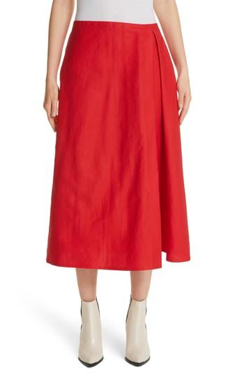 Women's Sofie D'hoore Faux Wrap Skirt Us / 34 Fr - Red