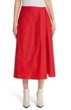 Women's Sofie D'hoore Faux Wrap Skirt Us / 34 Fr - Red