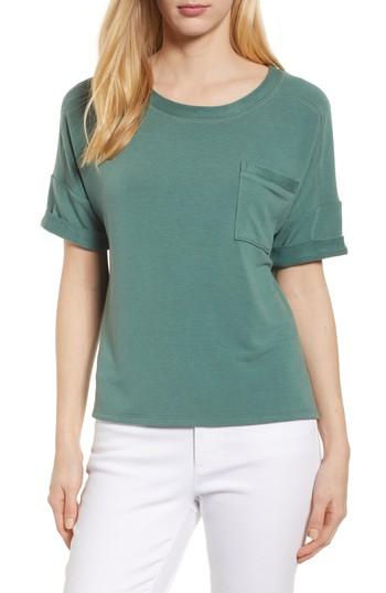 Women's Caslon Off-duty Pocket Tee Shirt - Green