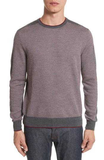 Men's Canali Pattern Front Wool Sweater