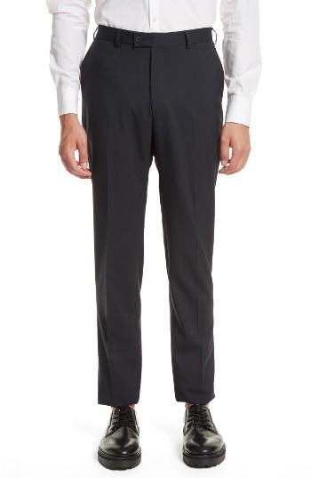 Men's Lanvin Tropical Wool Suit Trousers Eu - Blue