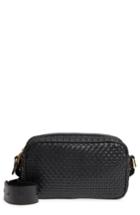 Cole Haan Zoe Rfid Woven Leather Camera Bag - Black