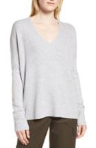 Women's Nordstrom Signature Cashmere Soft Ribbed Pullover Sweater - Grey