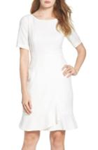 Women's Adrianna Papell Wrap Flounce Hem Sheath Dress