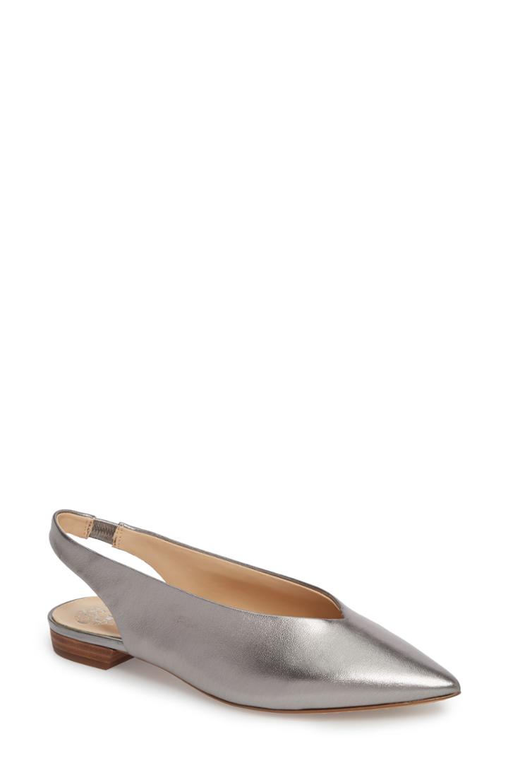 Women's Vince Camuto Matilda Slingback Flat .5 M - Metallic
