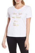 Women's Draper James Tinsel In A Tangle V-neck Tee