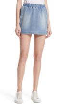 Women's Frame Pull-on Denim Miniskirt - Blue