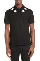 Men's Givenchy Star 74 Cuban Fit Polo - Black