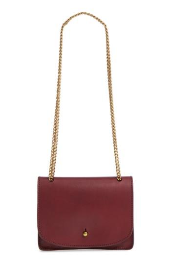 Madewell Chain Leather Crossbody Bag - Burgundy