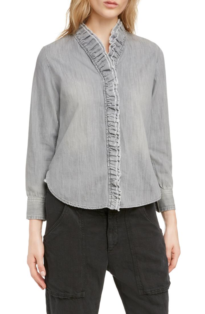 Women's Isabel Marant Etoile Nawendy Ruffle Trim Shirt