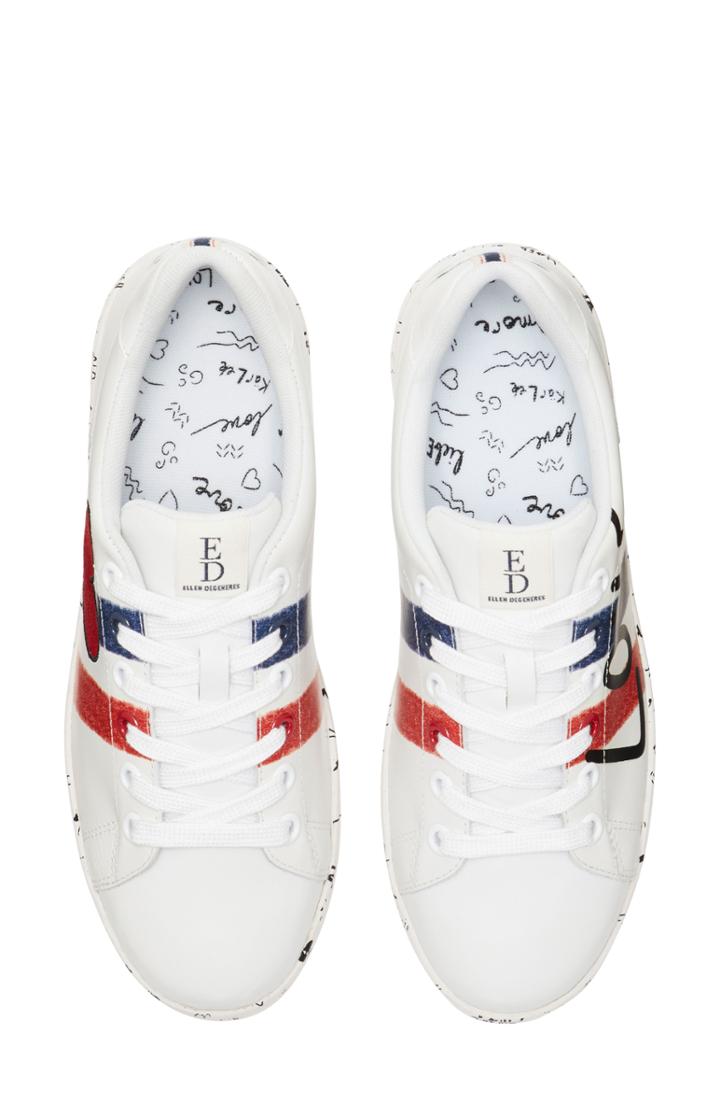 Women's Ed Ellen Degeneres Chadoodle Sneaker M - White