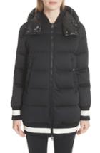 Women's Moncler Harfang Quilted Down Bomber Coat - Black