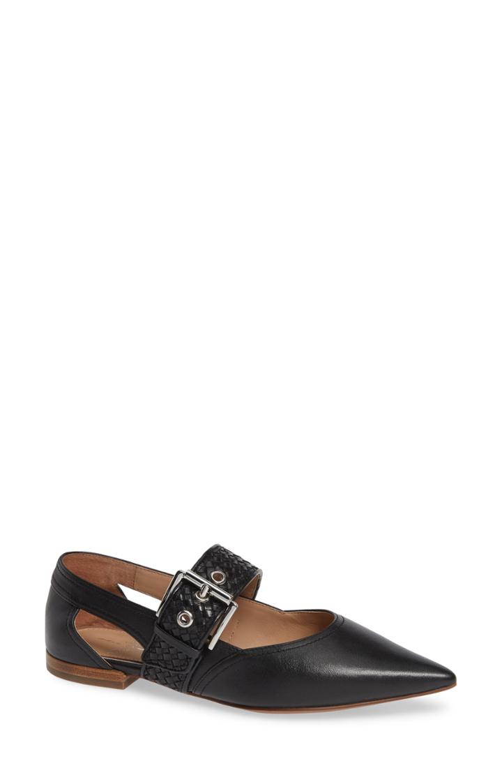 Women's Linea Paolo Naomi Mary Jane Flat M - Black