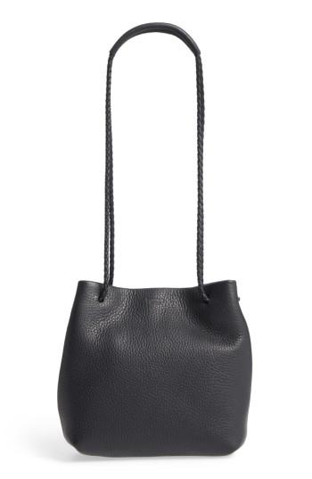 Shinola Mini Nappa Leather Drawstring Strap Bag - Black