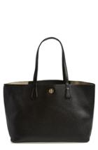 Tory Burch 'perry' Leather Tote - Black