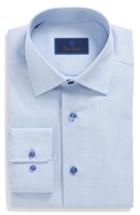 Men's David Donahue Regular Fit Solid Dress Shirt - 32/33 - Blue