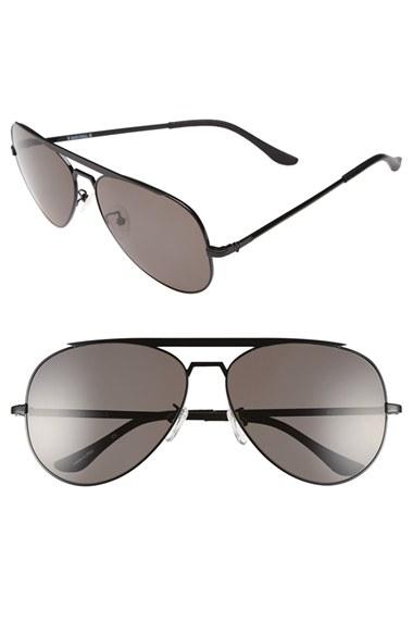 Women's Valley 'marshall' 62mm Aviator Sunglasses - Black