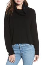 Women's Splendid Runyon Button Neck Sweater - Black