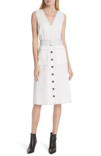 Women's Joie Nadinaly Belted Cotton Dress - White