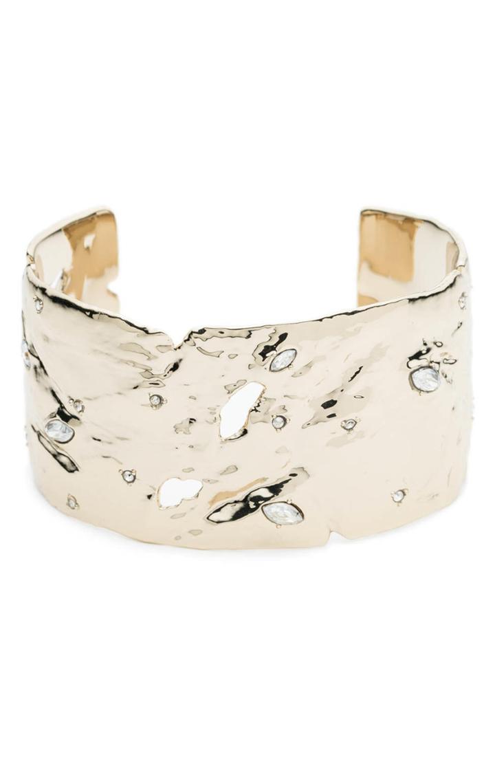 Women's Alexis Bittar Textured Crystal Cuff