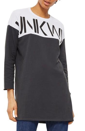 Women's Topshop Unknown Backless Tunic Us (fits Like 0) - Black