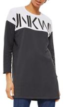 Women's Topshop Unknown Backless Tunic Us (fits Like 0) - Black