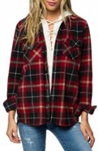 Women's O'neill Zuma Water-resistant Flannel Shirt - Black