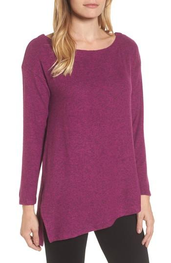 Women's Gibson Asymmetrical Cozy Fleece Convertible Top - Purple