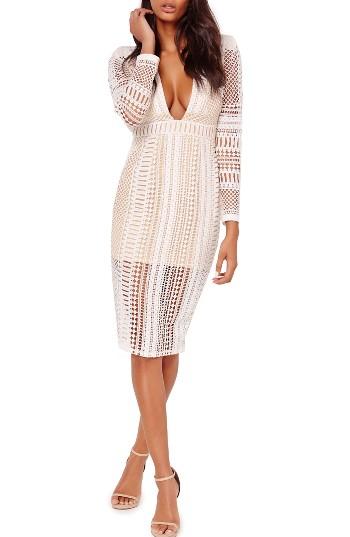 Women's Missguided Crochet Lace Midi Dress