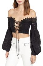 Women's Tiger Mist Zimi Off The Shoulder Crop Top - Black