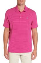 Men's Vineyard Vines 'wilson' Stripe Jersey Polo - Red