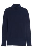Women's Nordstrom Signature Turtleneck Cashmere Sweater - Blue