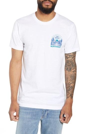 Men's Casual Industrees Squatch Valley Graphic T-shirt - White