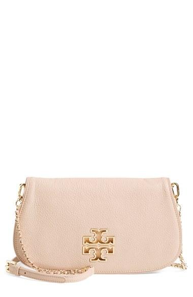 Tory Burch 'britten' Convertible Clutch - Beige